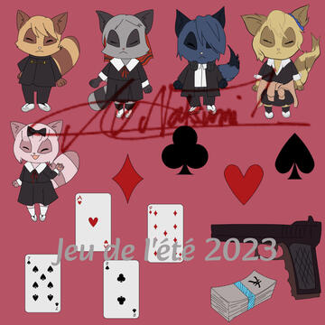 Assets créés pour le jeu de l'été 2023 d'Anim'Est. Les planches en découlant sont également de ma création.