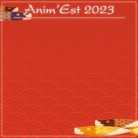 Template composé de plusieurs couches d'assets pour unifier l'apparence des posts sur les réseaux sociaux au cours de l'année 2023 d'Anim'Est.