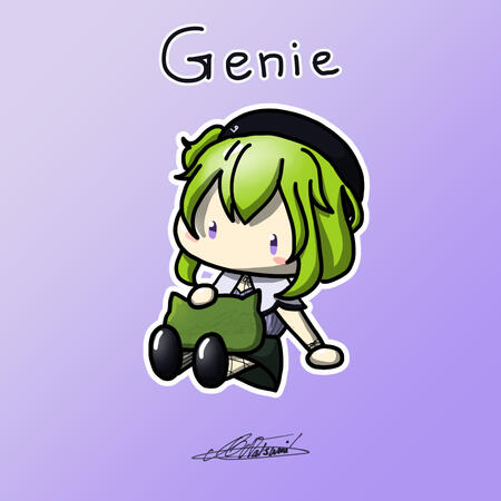 Genie YCH 1 (fanart) (mars 2025)