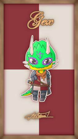 Chibi de Gex fait pour un artraffle