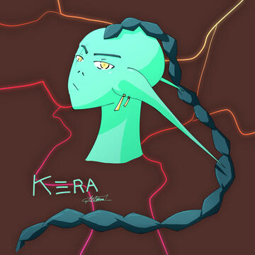 Portrait de Kera fait pour un artraffle